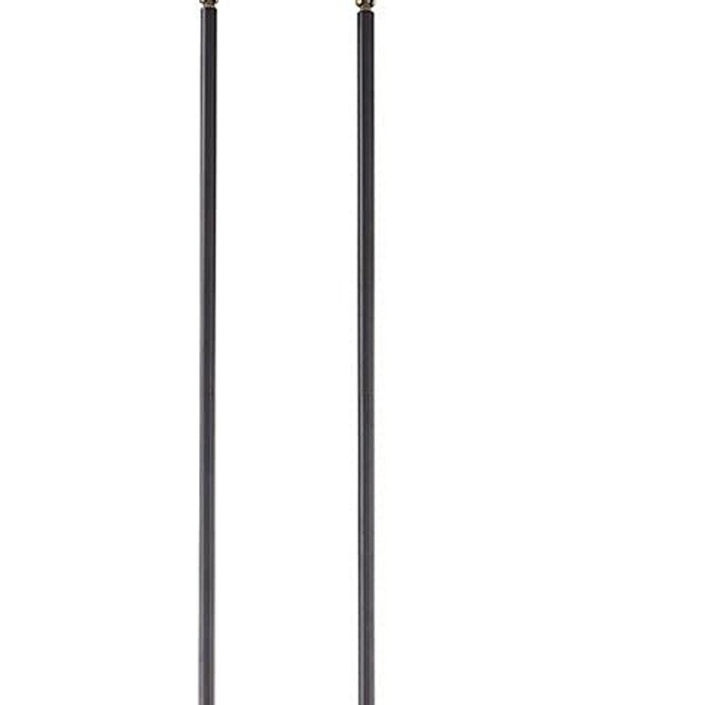 Black And Gray Kitchen Island Two Light Metal Dimmable Chandelier With Gray Shades — view 4