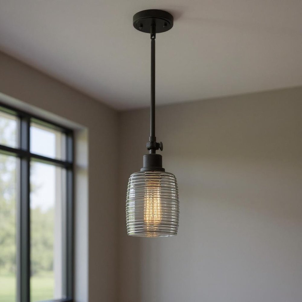 Gray Kitchen Island Metal Dimmable Chandelier With Clear Shades — view 5