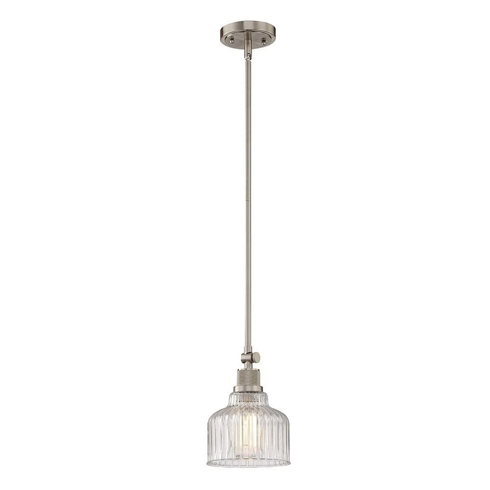 Nickel Kitchen Island Metal Dimmable Chandelier With Clear Shades — view 1