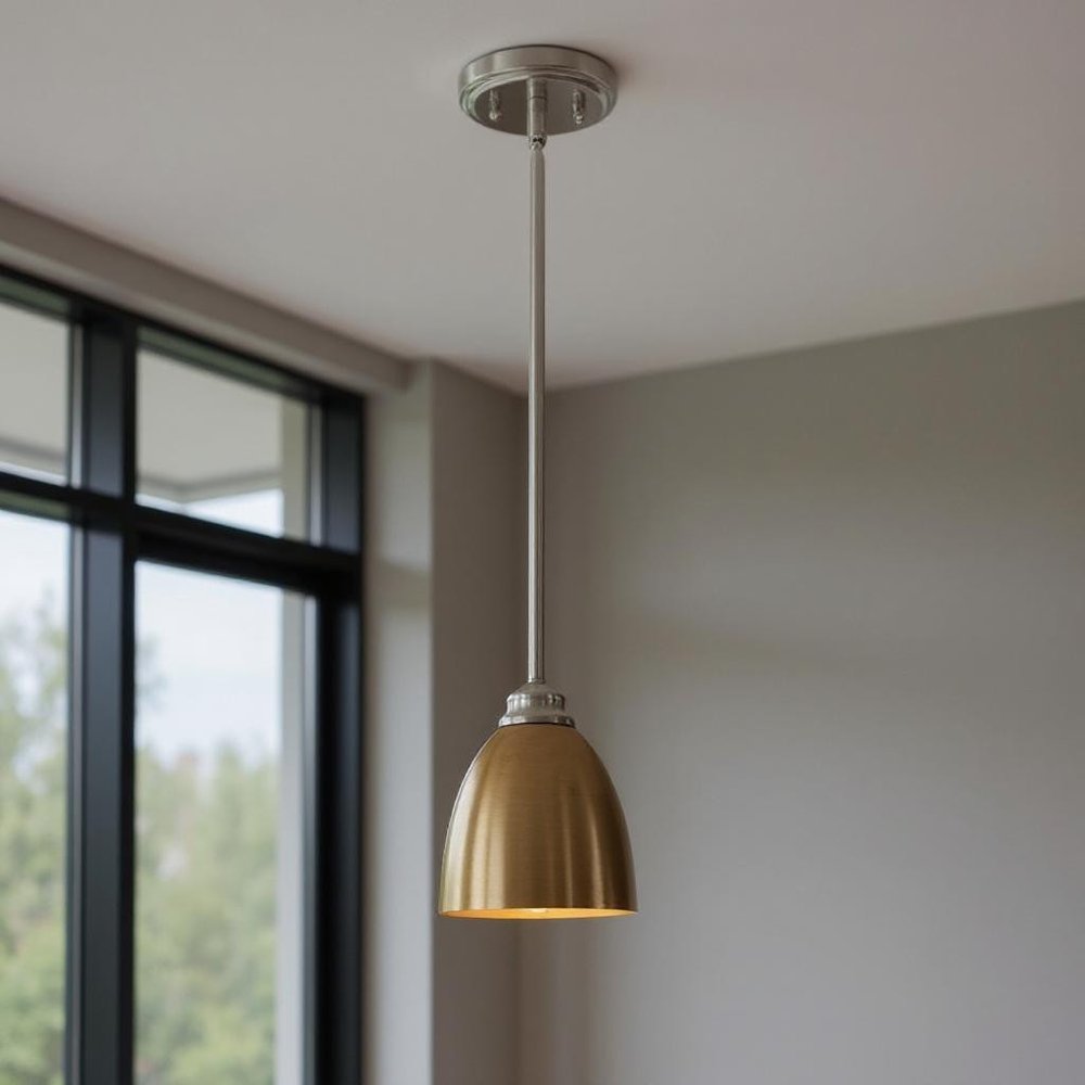 Gold Kitchen Island Metal Dimmable Chandelier With Gold Shades — view 5