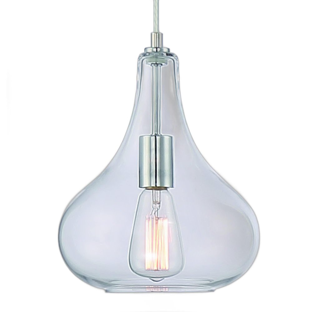 Silver Candle Style Metal Dimmable Chandelier With Clear Shades — view 6