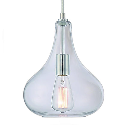 Silver Candle Style Metal Dimmable Chandelier With Clear Shades