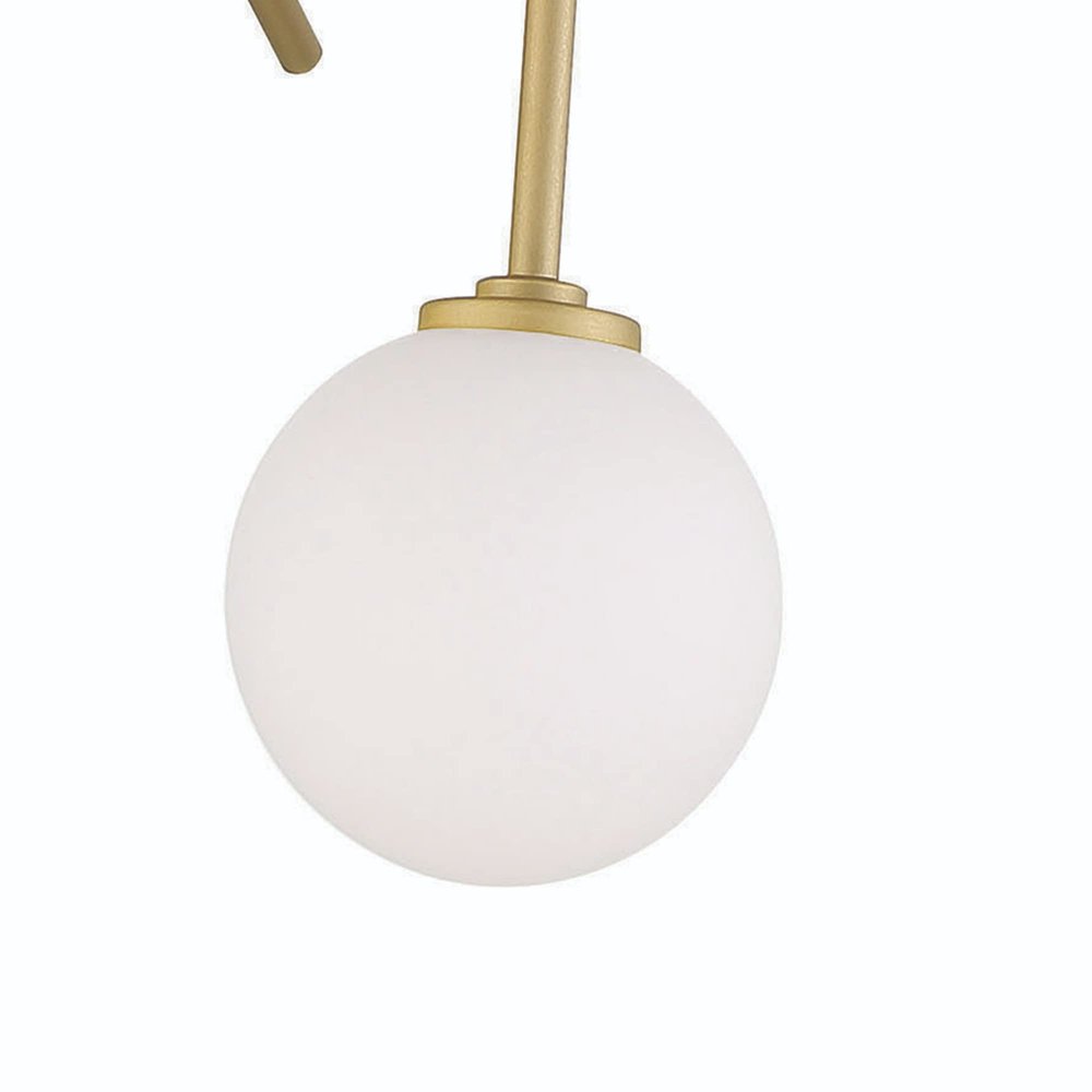 Brass Candle Style Four Light Metal Dimmable Chandelier With White Shades — view 1