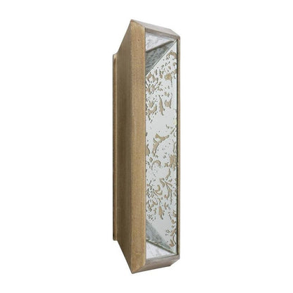 12" Silver Metal Framed Antiqued Glass Accent Mirror HomeRoots