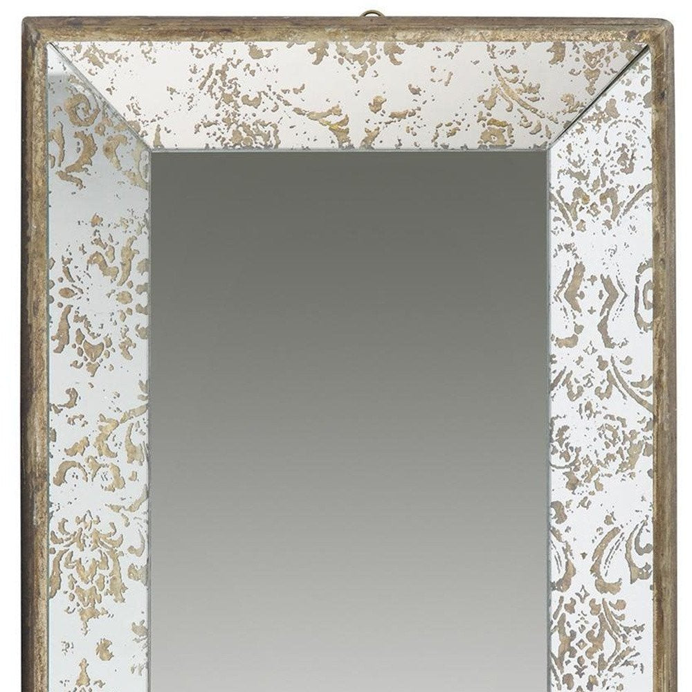 20" Silver Glass Framed Accent Mirror HomeRoots