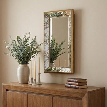 20" Silver Glass Framed Accent Mirror HomeRoots