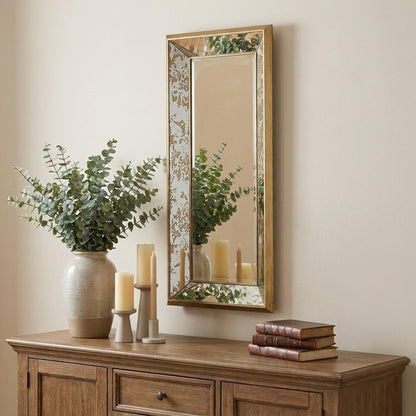 20" Silver Glass Framed Accent Mirror HomeRoots