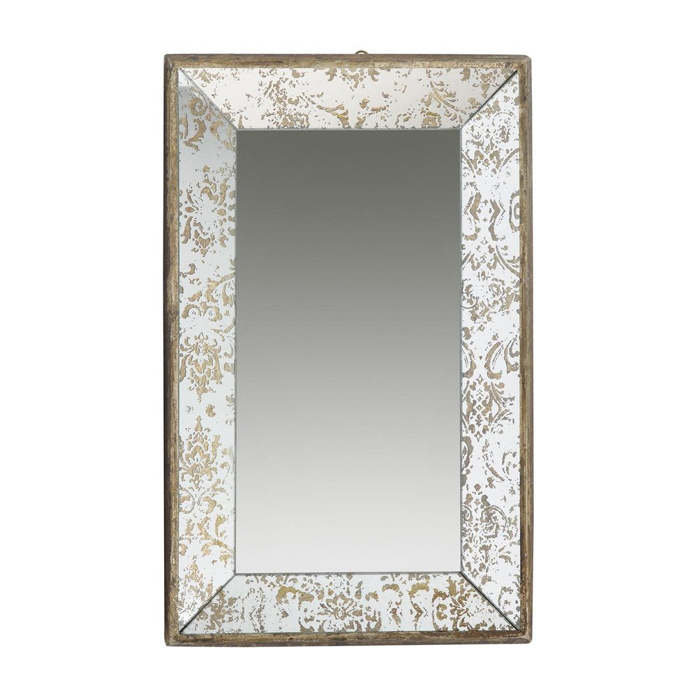 20" Silver Glass Framed Accent Mirror HomeRoots