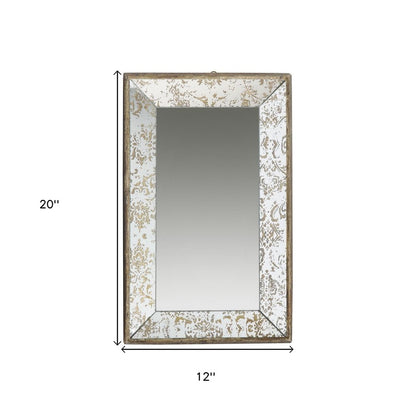 20" Silver Glass Framed Accent Mirror HomeRoots