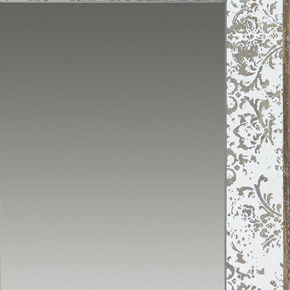 24" Silver Glass Framed Accent Mirror HomeRoots