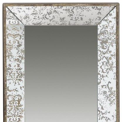 24" Silver Glass Framed Accent Mirror HomeRoots
