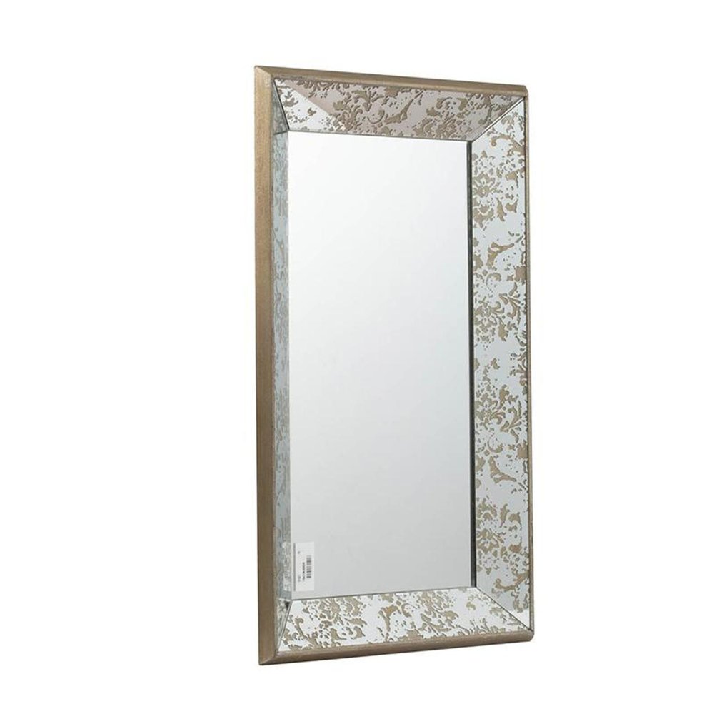 24" Silver Glass Framed Accent Mirror HomeRoots