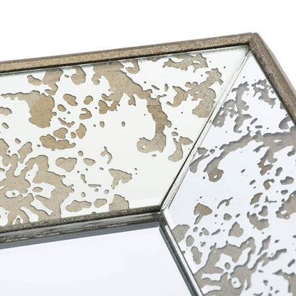 24" Silver Glass Framed Accent Mirror HomeRoots