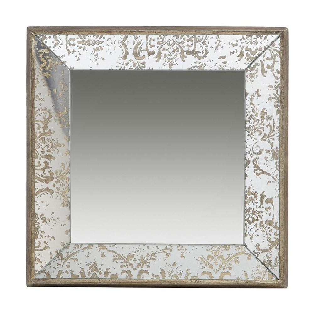 15" Square Vintage Style Wall Mounted Accent Mirror HomeRoots