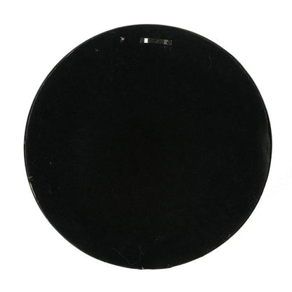 24" Dark Brown Distressed Wood Round Framed Accent Mirror HomeRoots