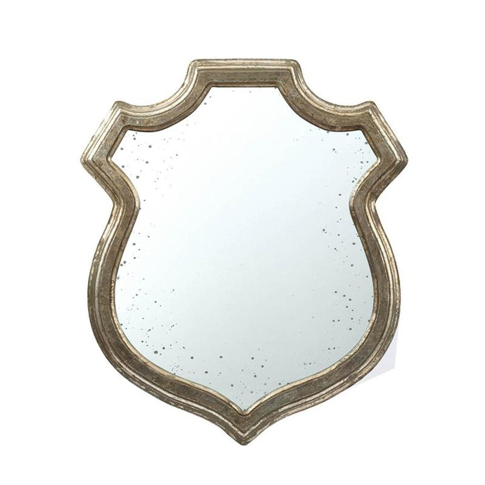 24" Silver Solid Wood Abstract Framed Accent Mirror HomeRoots