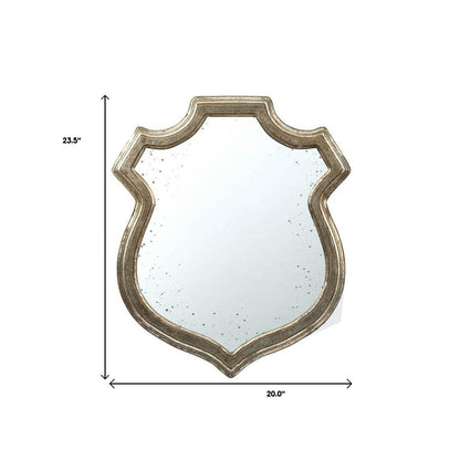 24" Silver Solid Wood Abstract Framed Accent Mirror HomeRoots