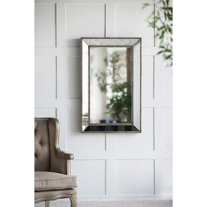 43" Silver Wood Framed Accent Mirror HomeRoots