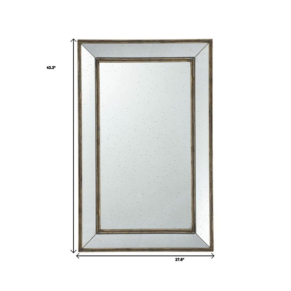 43" Silver Wood Framed Accent Mirror HomeRoots