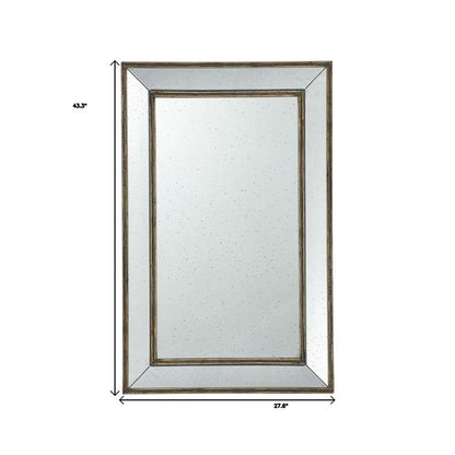 43" Silver Wood Framed Accent Mirror HomeRoots