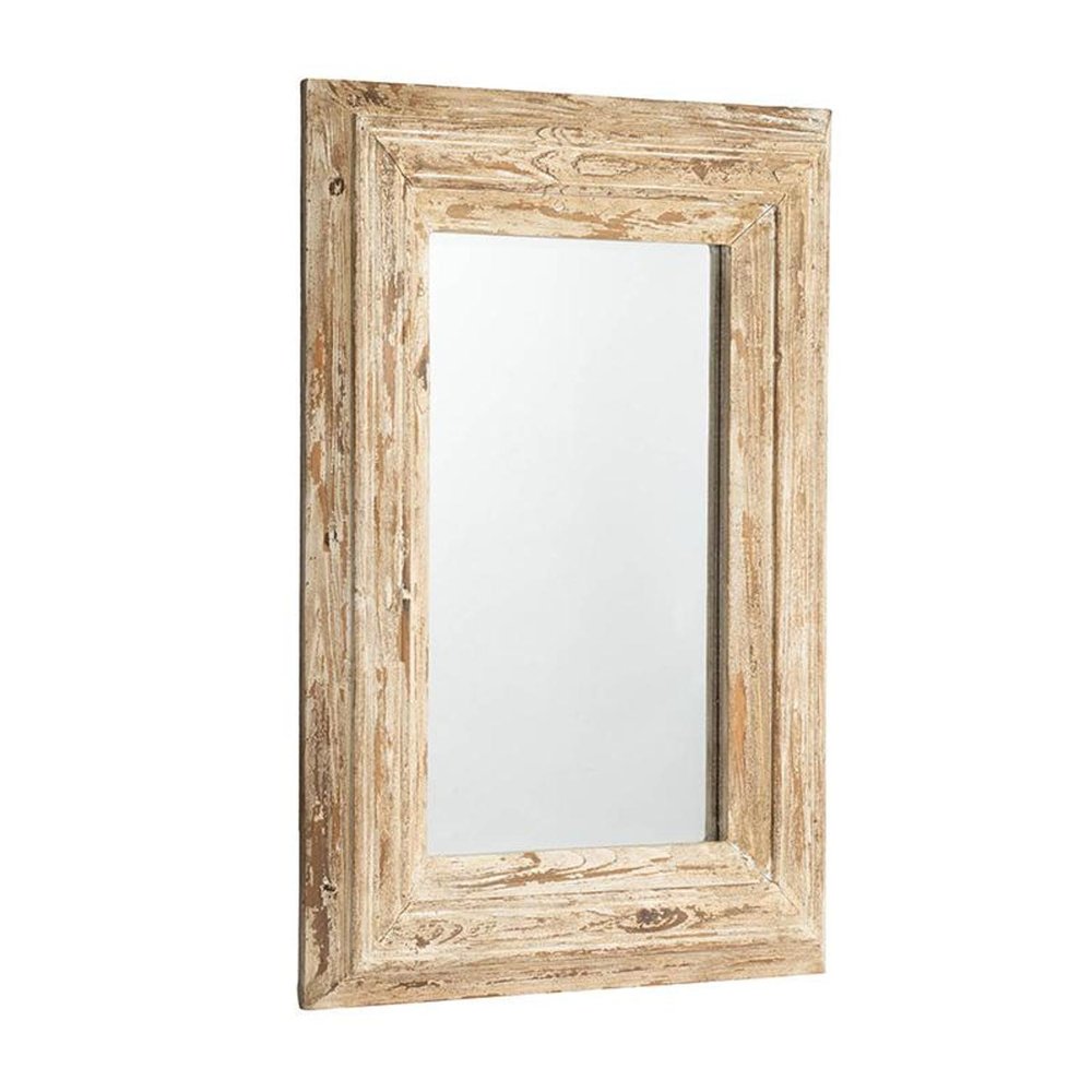 39" Natural Distressed Wood Framed Accent Mirror HomeRoots