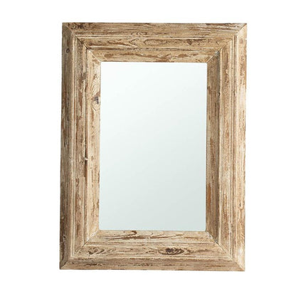 39" Natural Distressed Wood Framed Accent Mirror HomeRoots
