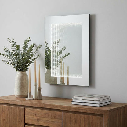 32" Silver Lighted Frame Accent Mirror HomeRoots