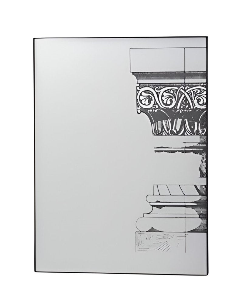 Set of Six Decorative Antiqued Glass Black Metal Framed Mirror Set HomeRoots