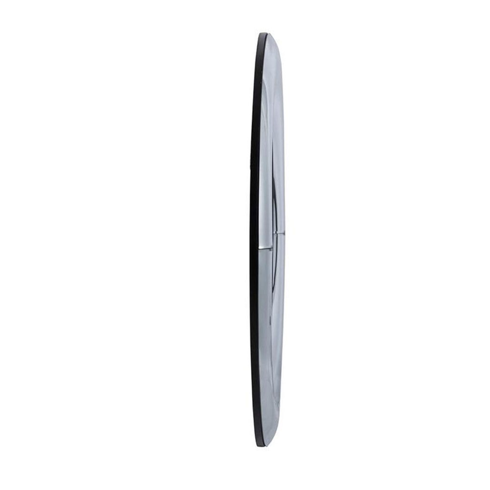 32" Silver Round Curved Frame Accent Mirror HomeRoots