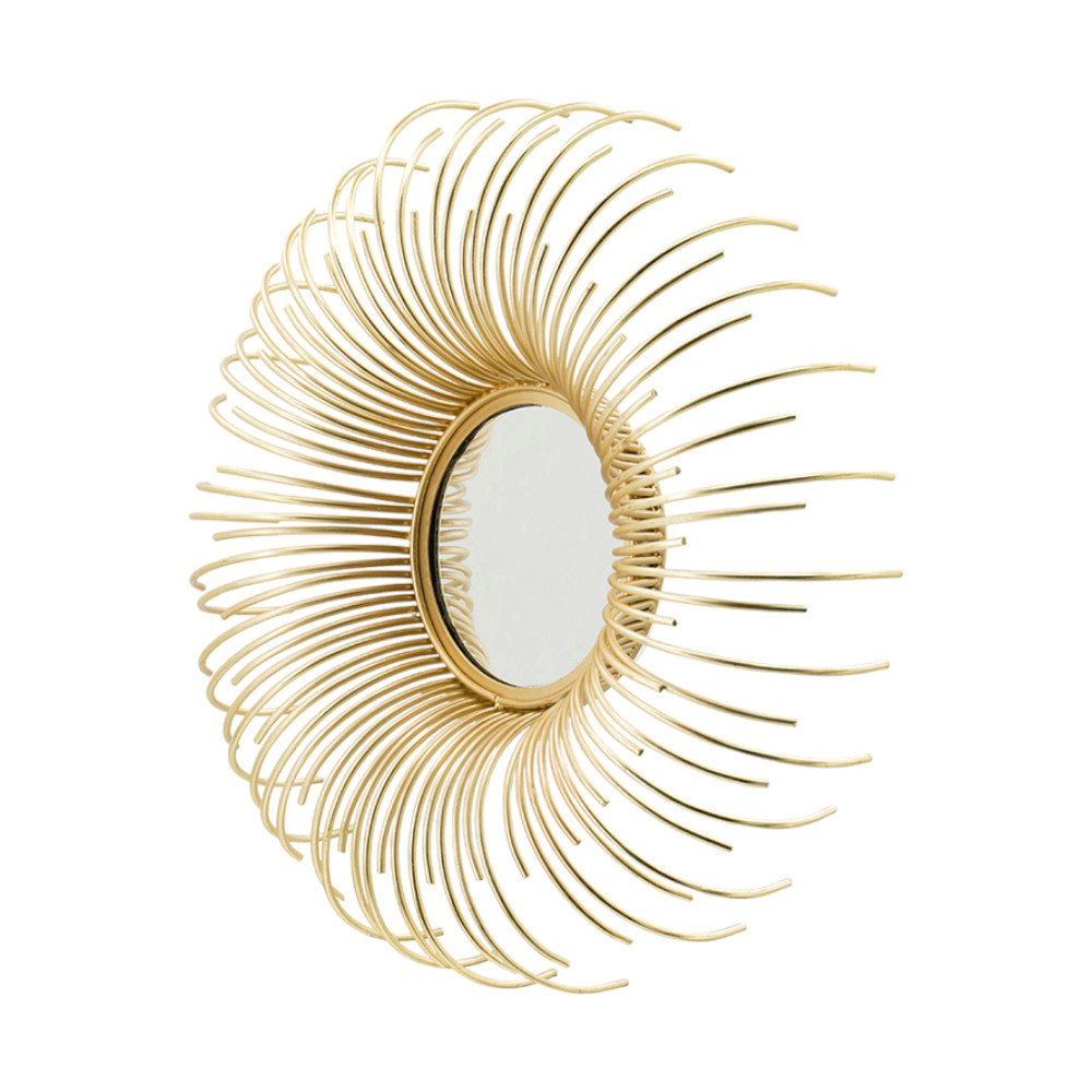 Set of Five Gold Sunburst Metal Framed Mirror Set HomeRoots