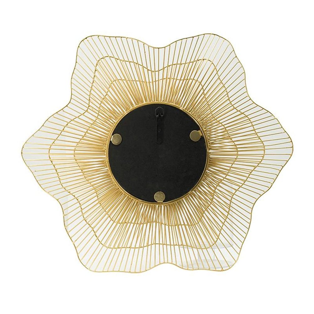 27" Gold Floral Sunburst Iron Framed Accent Mirror HomeRoots