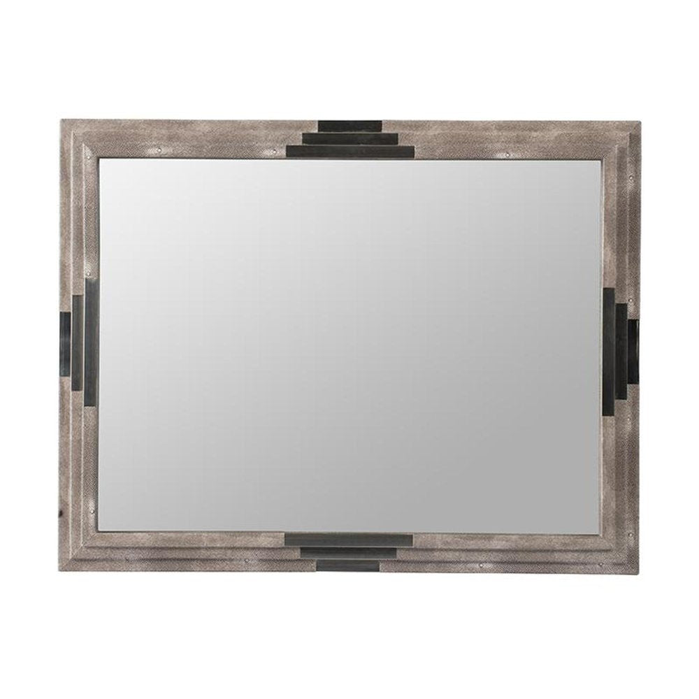 28" Gray Framed Accent Mirror HomeRoots