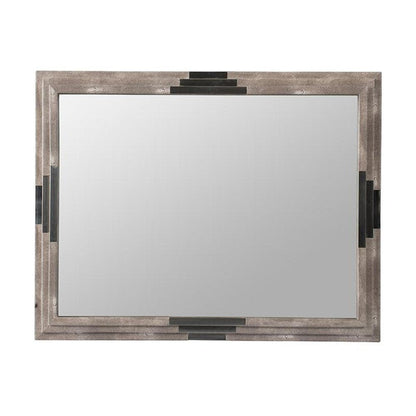 28" Gray Framed Accent Mirror HomeRoots