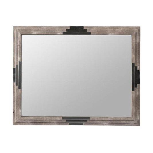 28" Gray Framed Accent Mirror HomeRoots