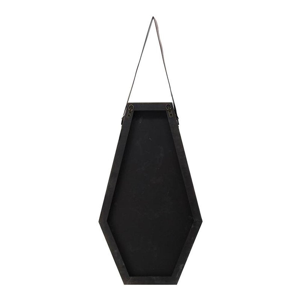 32" Black Hexagon Wood Framed Accent Mirror HomeRoots
