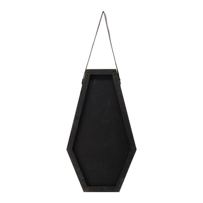 32" Black Hexagon Wood Framed Accent Mirror HomeRoots