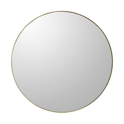 30" Gold Round Wood Framed Accent Mirror HomeRoots