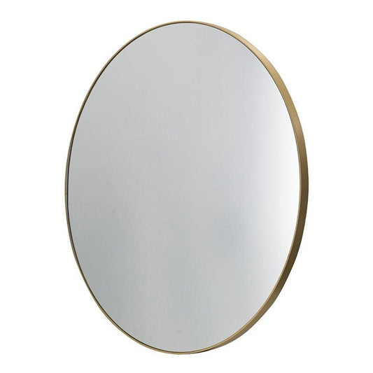30" Gold Round Wood Framed Accent Mirror HomeRoots