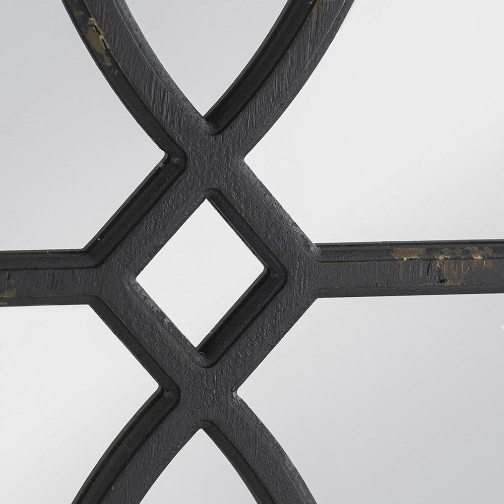Set of Two Black Wood Framed Accent Mirror HomeRoots