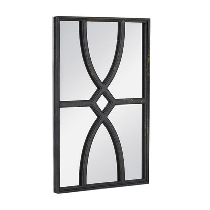 Set of Two Black Wood Framed Accent Mirror HomeRoots