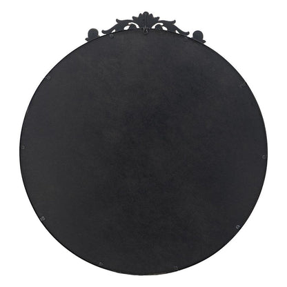 39" Black Crowned Top Iron Framed Accent Mirror HomeRoots