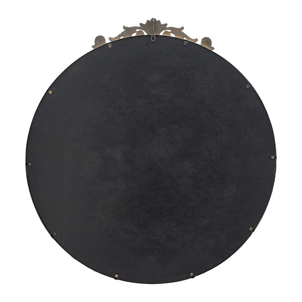 39" Gold Crowned Top Iron Framed Accent Mirror HomeRoots