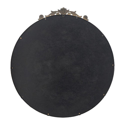 39" Gold Crowned Top Iron Framed Accent Mirror HomeRoots