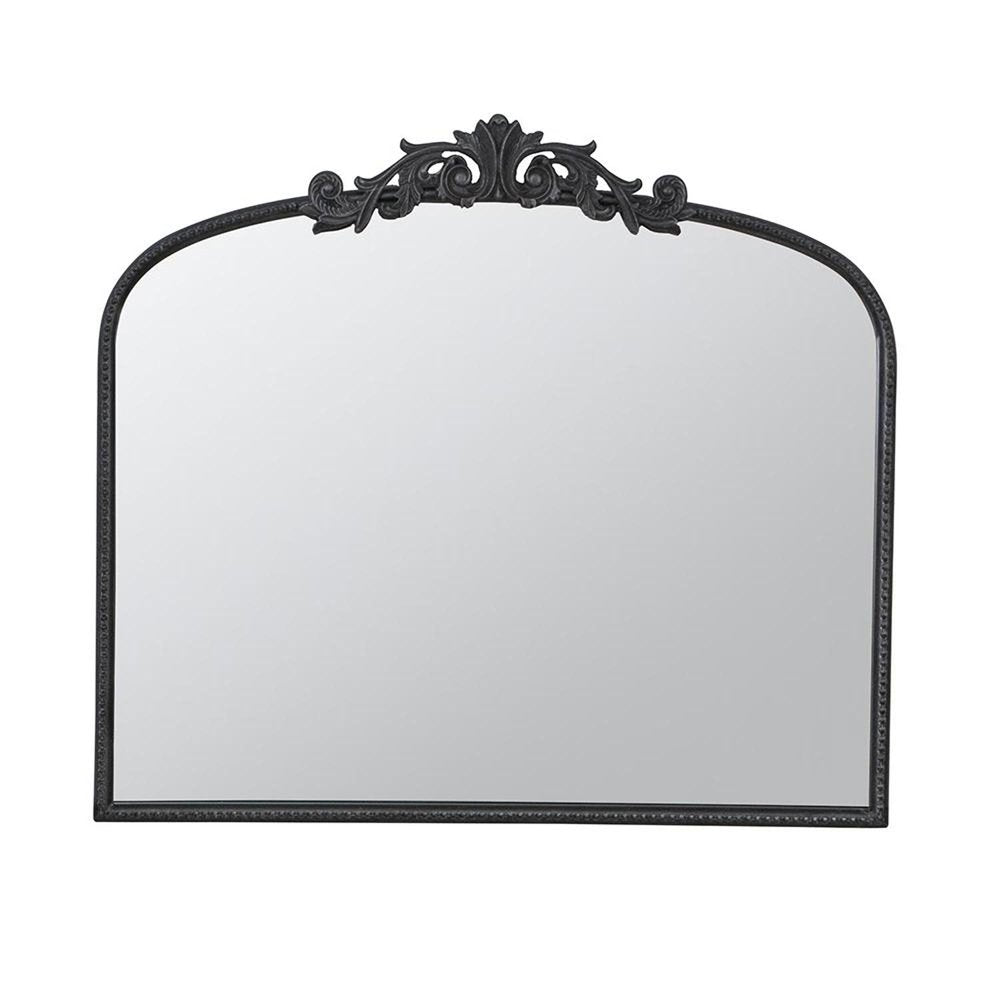 31" Black Arch Iron Framed Accent Mirror HomeRoots