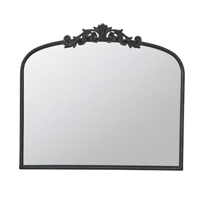 31" Black Arch Iron Framed Accent Mirror HomeRoots