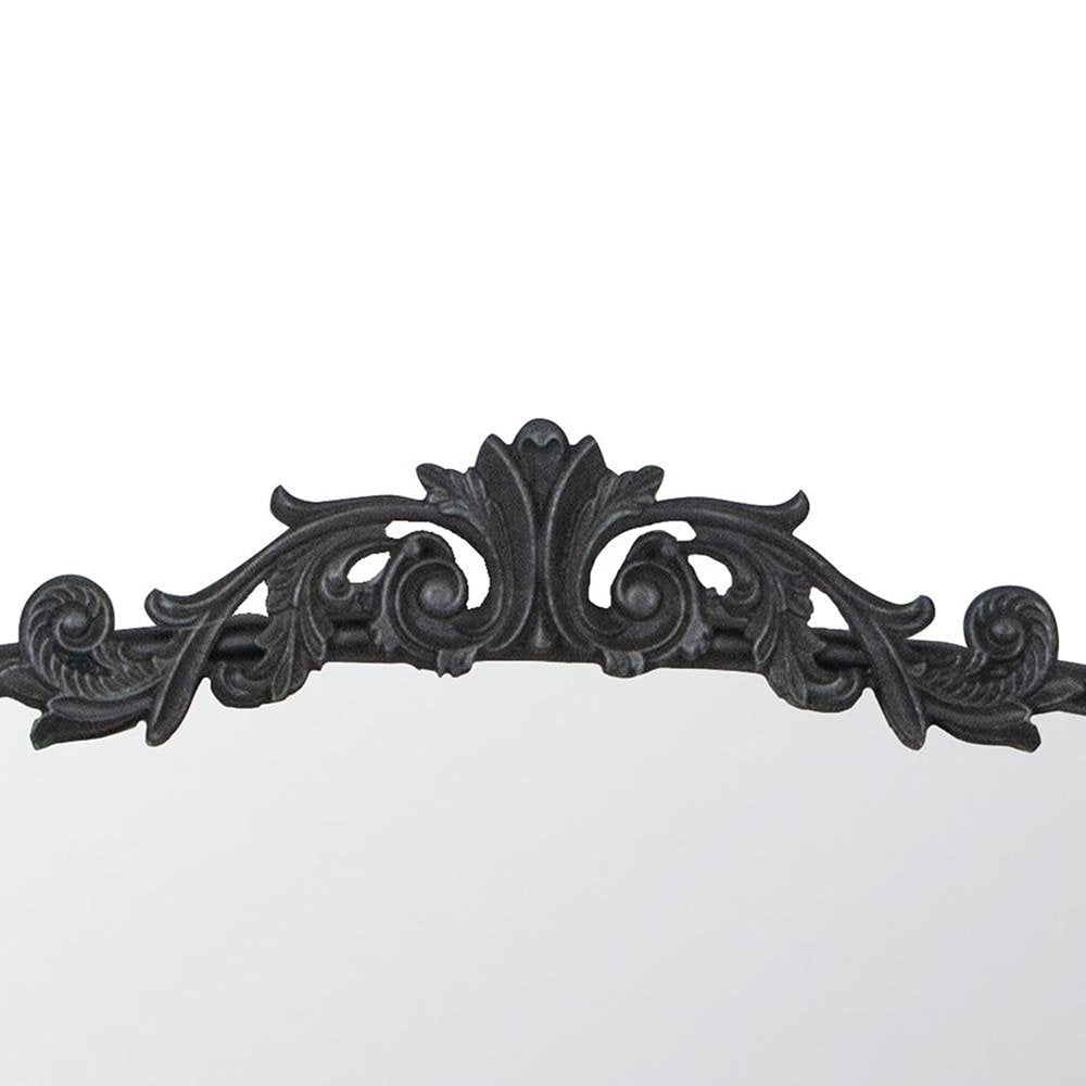31" Black Arch Iron Framed Accent Mirror HomeRoots