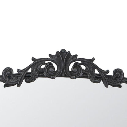 31" Black Arch Iron Framed Accent Mirror HomeRoots