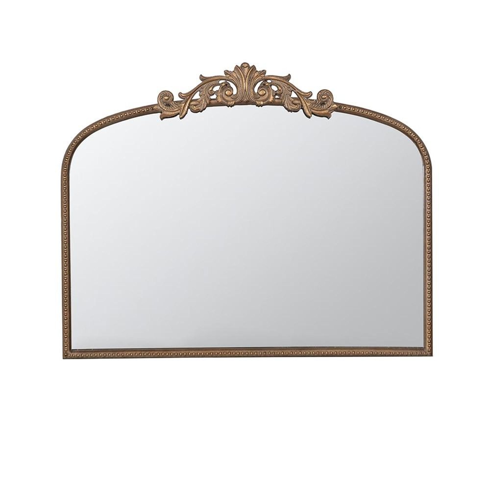 31" Gold Arch Iron Framed Accent Mirror HomeRoots