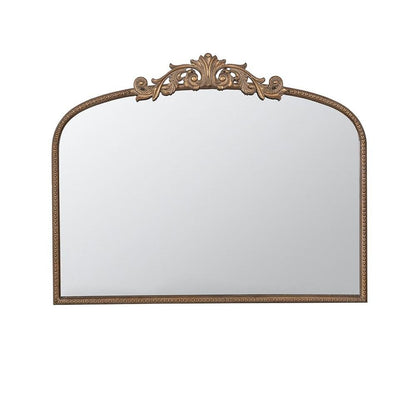 31" Gold Arch Iron Framed Accent Mirror HomeRoots