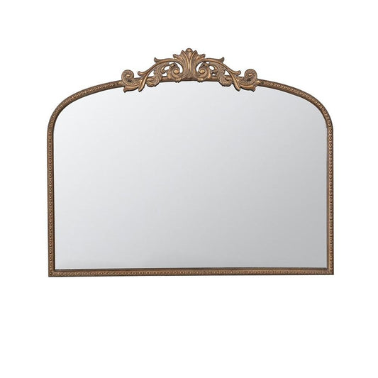31" Gold Arch Iron Framed Accent Mirror HomeRoots